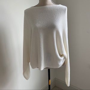 Leith scoopneck sweater in white